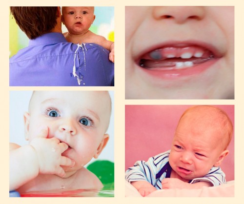Симптоми на зацапване, повръщане, синя смола, плач, сърбеж на венците