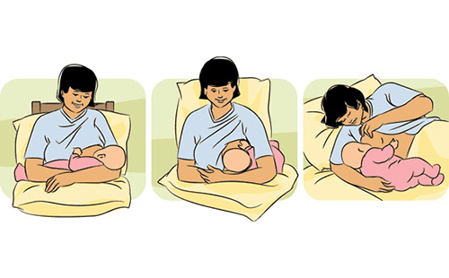 Най-правилните позиции за поставяне на бебето на гърдата