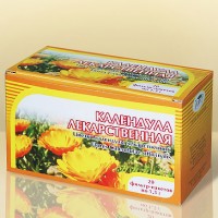 Цветя на лечебни невен в оранжево с цветя кутия