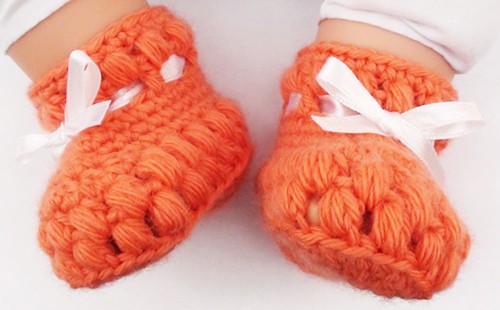 Оранжеви трикотажни обувки