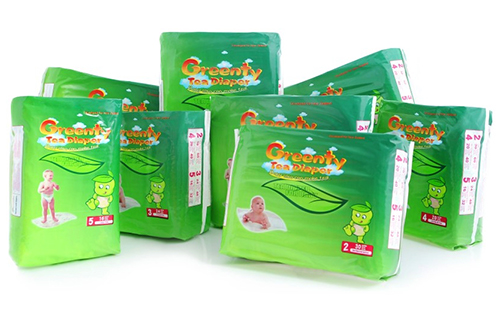 Весела зелена опаковка за бебешки продукти