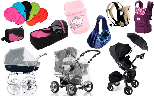 Детски колички, чанта за носене, прашка, матрак за количка, коричка за количка