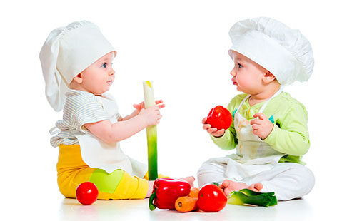 Бебета със зеленчуци